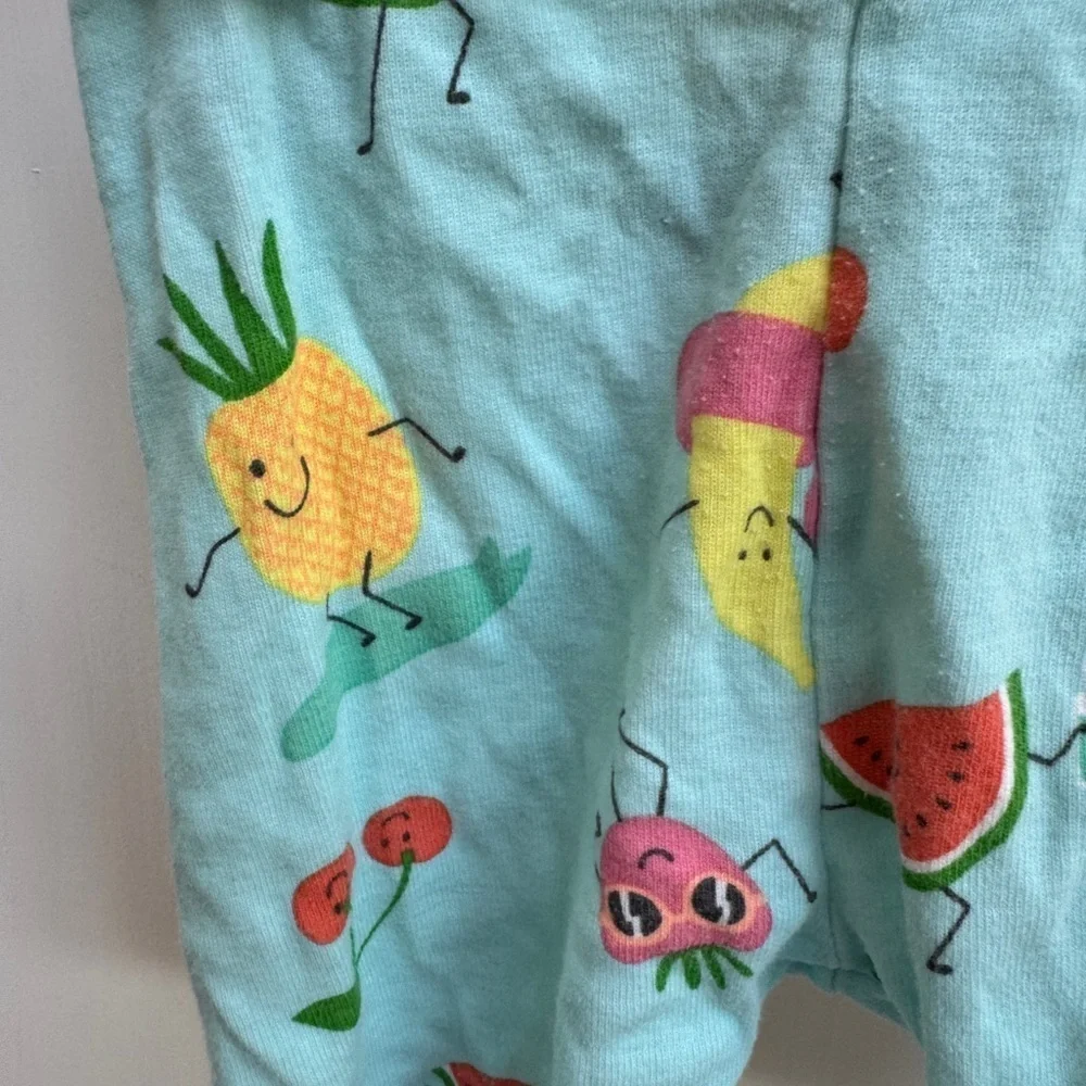 Carter's 2T Girls Blue Tropical Fruit Print Pajama Shorts